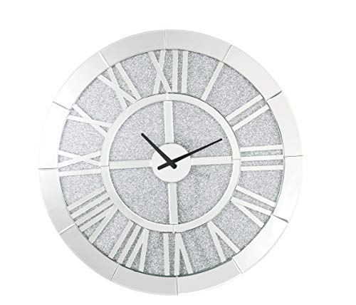 Acme Furniture Wall Clock, Mirrored #TOP6