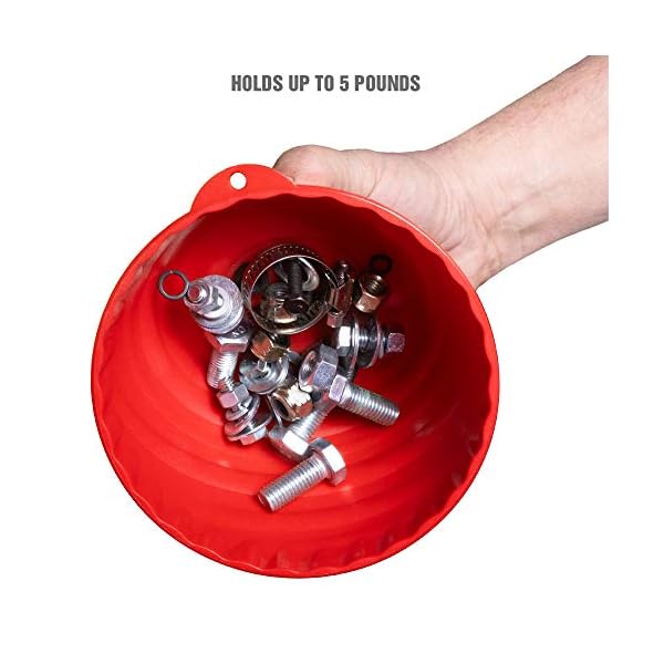 OEMTOOLS 25333 Red Magnetic Nut Cup, Magnetic Bowls for Holding Nuts and Bolts, 6 Inch Cup Diameter, Coated Magnet… – Bild 4