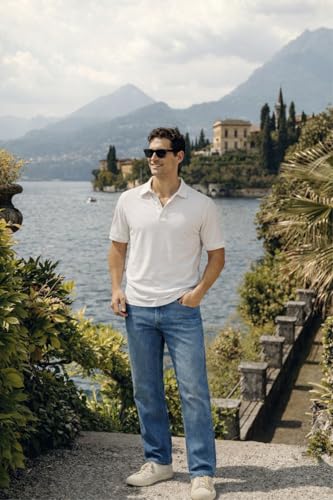 Image of Louis Philippe Men's Regular Fit Stretch Fabric for Comfort Premium Wash Aesthetic Authentic Twill and Durable Jeans