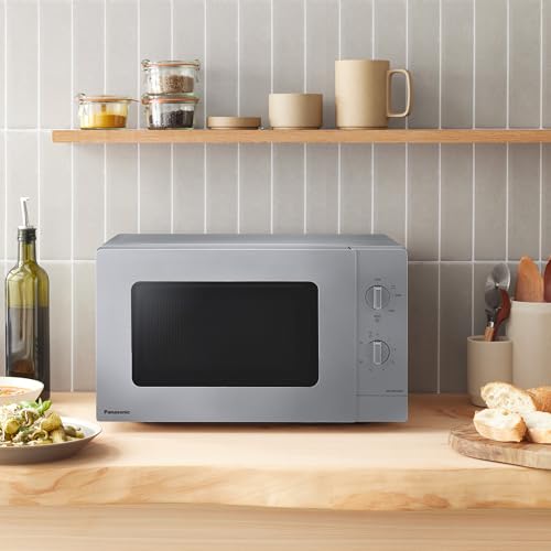 Panasonic NN-SM23QMEPG 20L Solo-Mikrowelle mit Glasschale, 800 W, Auftaueinstellung, 5 Leistungsstufen, Drehregler, kompaktes Design, Timer, Silber – Bild 3