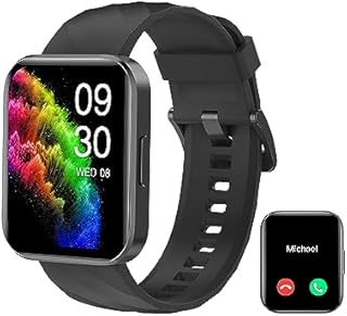 RUIMEN Smartwatch Damen Herren mit Telefonfunktion Fitnessuhr Schrittzähler Uhr mit Pulsmesser SpO2 Messung Schlafüberwachung Nachrichten Multi Trainingsmodi Smart Watch Wasserdicht Für Android iOS