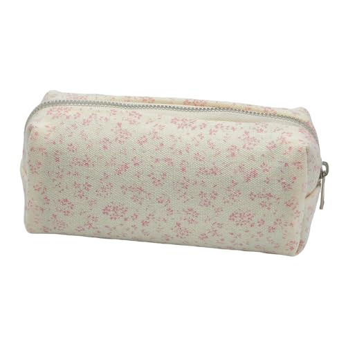 OYIWINMI Federmäppchen für Schule Büro, Federtasche mit Reißverschluss, Mäppchen mit Aesthetic Blumen, Pencil Case für Mädchen Kosmetiktasche und Geldtasche