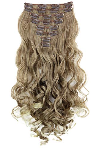 Caisha By Prettyshop Xxl 18" 8 Pieces Set Clip In Extensions Hair Extension Hairpiece Voluminous Wavy Blond Brown Mix Ces11-1 #TOP28