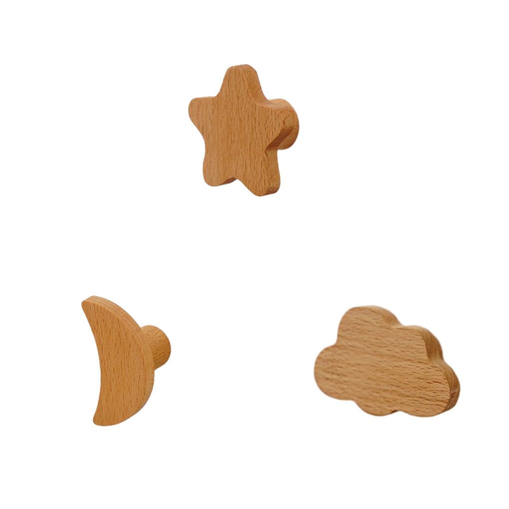 2 Satz von Holz Ziehgriff, vielseitiger Stil, breite Anwendung, Holz Schrankknöpfe, Set mit Schrauben, stilvolle Cartoon
