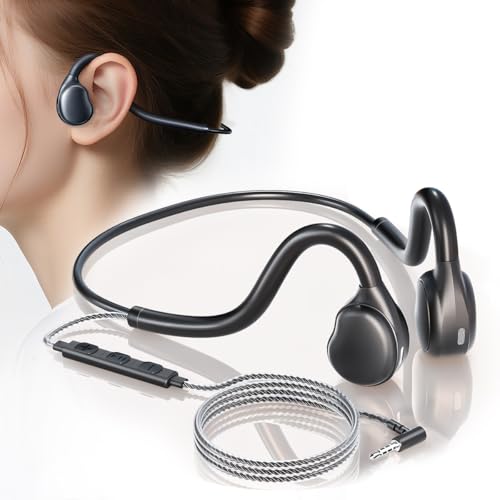 3.5mm Wired Headphones Open Ear Headphones with Mic Plug in Headset 3.5 mm Jack for Laptop PC Tablets Traditional Phones Car AUX Nintendo Switch.
