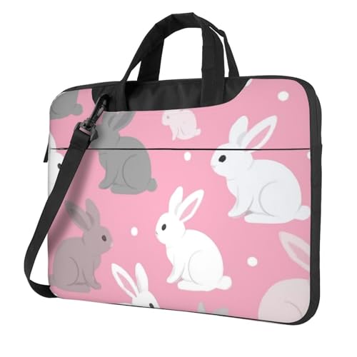 Bolso para laptop impermeable gris y blanco 14 pulgadas miniatura 1