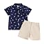 95% Cotton + 5% Spandex-navy Shark