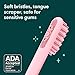 Quip Smart Sonic Toothbrush for Adults - Timed Electric Toothbrush with Bluetooth & Rewards App - Replaceable Brush Head, Soft Bristles, Metal Handle, 3 Month Battery Life - Travel Brush - All-Pink
