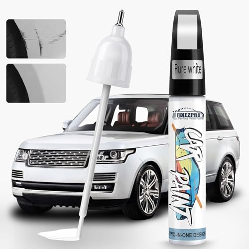 Image of White Touch Up Paint, Exact Color Match Car Paint Scratch Repair Pen Fix Vehicle Chips and Automotive Nicks Scuff