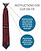 boxed-gifts Clip on Ties for Men - Premium Burgundy Solid Color Clip on Tie