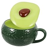 HOLIDYOYO Taza De Cerámica Con Tapa Para Bebidas Vaso De Fruta Con Asa Para Té y Leche Para Desayunos y