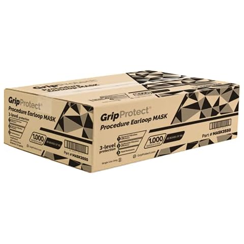 GripProtect Procedure Earloop Mask, Blue (1000/Case) Cover