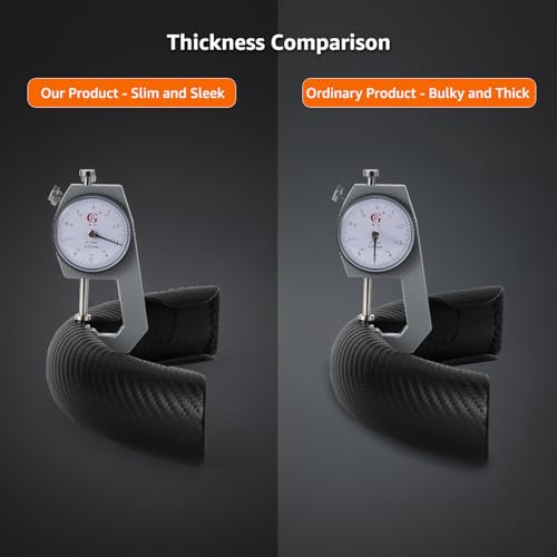 Image of amazon basics Car Steering Wheel Grip | Black | Carbon Fiber | Non Slip | Sweatproof and Anti-skidding