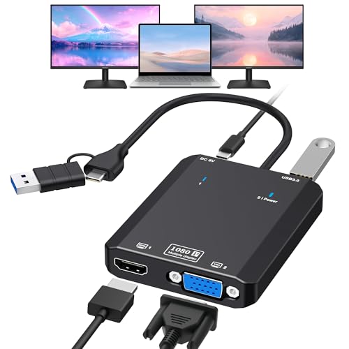 VIXLW HDMI Splitter Extended Display for Dual Monitor,