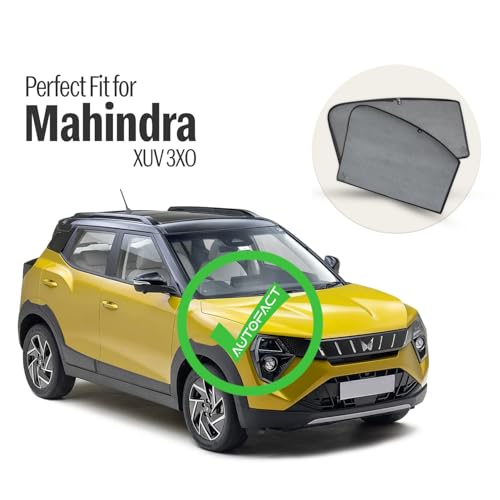 Image of Autofact Car Sunshades for Mahindra XUV 3XO, UV Protection, Useful Car Accessories, Custom fit Sun Shades for Side Windows, Set of 4