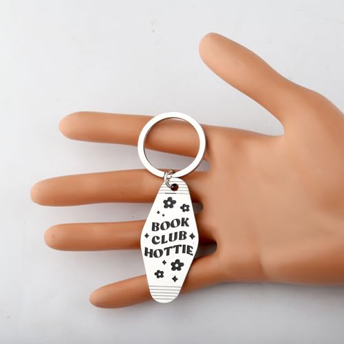 CENWA Book Club Hottie Keychain Book Worm Motel Keychain Funny Car Accessories3