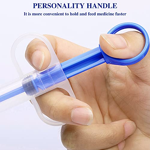 TAFAFTL Tablette Feeder,2 Stücke Medikamenten Feeder Pet Pusher Spritze Pet Pusher Spritze Tabletteneingeber für Katzen kleine Hunde(Rot und Blau) - Image 7