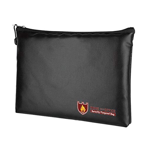 Preisvergleich Produktbild iBaste Feuerfeste Dokumententaschen, Wasserdichte und feuerfeste Tasche mit feuerfestem Reißverschluss für iPad, Geld, Schmuck, Pass, Dokumentenablage