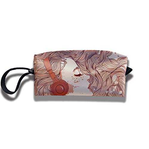 Preisvergleich Produktbild Doinh Kosmetiktasche mit langem Haar, klein, mit Reißverschluss, wasserdicht, tragbar, Kosmetiktasche, Pailletten