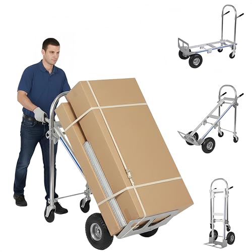 Carretilla convertible 3 en 1 de aluminio plegable 550 lbs