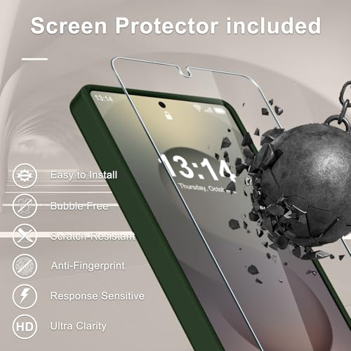 Image of for Samsung Galaxy S25 Ultra Case, Matte Magnetic Phone Cover, Sage Green | Fit for MagSafe, Screen Protector included, Shockproof Military Grade Protection, Translucent Frosted Back