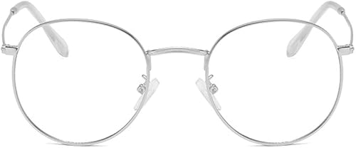 Miniatura 2 de Junsika Gafas redondas de luz azul para mujeres y hombres, gafas de juegos de computadora, lentes transparentes con marco de metal