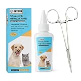 OMYGYM Dog Ear Powder 50g – Dog Ear Infection Treatment with Ear Hair Removal Tool – Ear Powder for Pets – Helps Clear Wax and Maintain Clean, Dry Ears