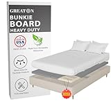 Greaton, Premium 38mm Split Wood Bunkie Board Full Size Bed - 2-Piece Under Mattress Support Board, Fully Assembled, Fabric Ventilation Cover - Replaces Wooden Slats or Box Spring for Bed Frames