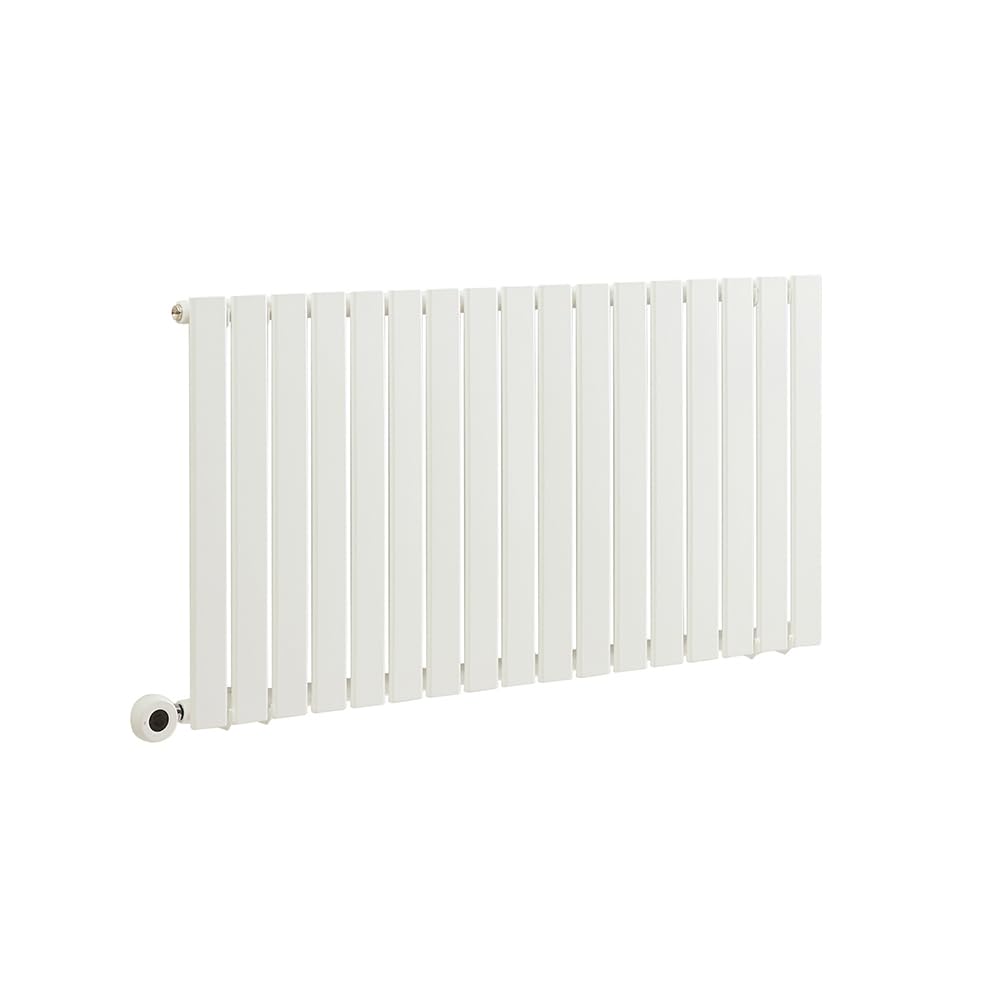 Milano White Alpha 1000W Horizontal Single Flat Panel Wifi Electric Radiator Uk Plug - 635 X 1190Mm