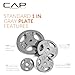 CAP Barbell Standard 1-Inch Grip Weight Plates 2.5 lbs Gray, Pack (x4) (RWPIS-002.5)