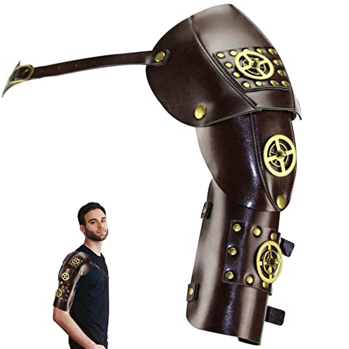Armadura de Ombro de Halloween, Fivelas de armadura de ombro de couro ajustáveis, Traje de ombro de