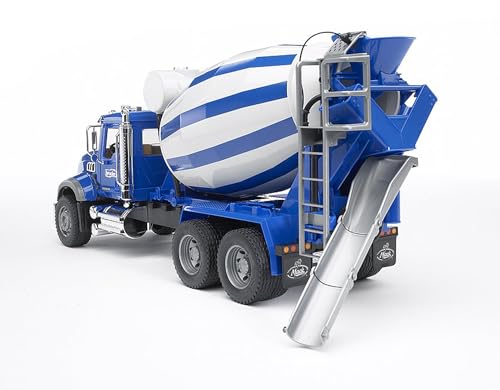 Bruder 02814 - Autobetoniera Mack Granite, Betoniera, Veicolo Edile, Transporter - 4