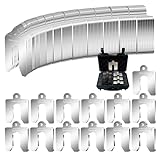 130 Pcs Size B 3' x 3' Shim Stock Assortment with Storage Box, 304 Stainless Steel Slotted Shim Shop Kit...