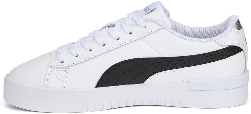 PUMA Jada Renew Women's Sneaker, 10 B(M) US, White-Black-Silver