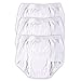 Luvable Friends 3 Pack Training Pants, White, Size 3