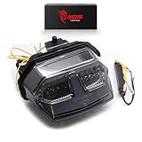 MZS Motorcycle Tail Light Compatible with CB750 Hornet 2023-2025 / XL750 Transalp 2023-2025 / CRF1100L 2020-2025, LED Integrated Brake Running Turn Signal Blinker Taillight Assembly Smoke