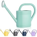 1 Gallon Watering Can for Indoor Plants, Garden Watering Cans for Outdoor Plant House Flower, Modern Plant Watering Can Large Long Spout with Sprinkler Head
