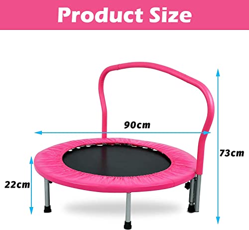 image for Advwin Mini Trampoline for Kids, 36 Inch Foldable Fitness Mini Trampol