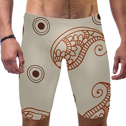 Maillot de bain pour homme short de plage imprimé paisley multicolore L