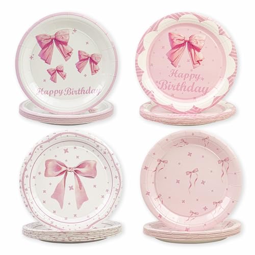 48PCS Christmas Paper Plates Party Supplies, 7inch Disposable Dessert Plates Red Green Orange Cream Colored for Fall Harvest Thanksgiving Halloween Christmas Birthday Baby Shower Tableware 4