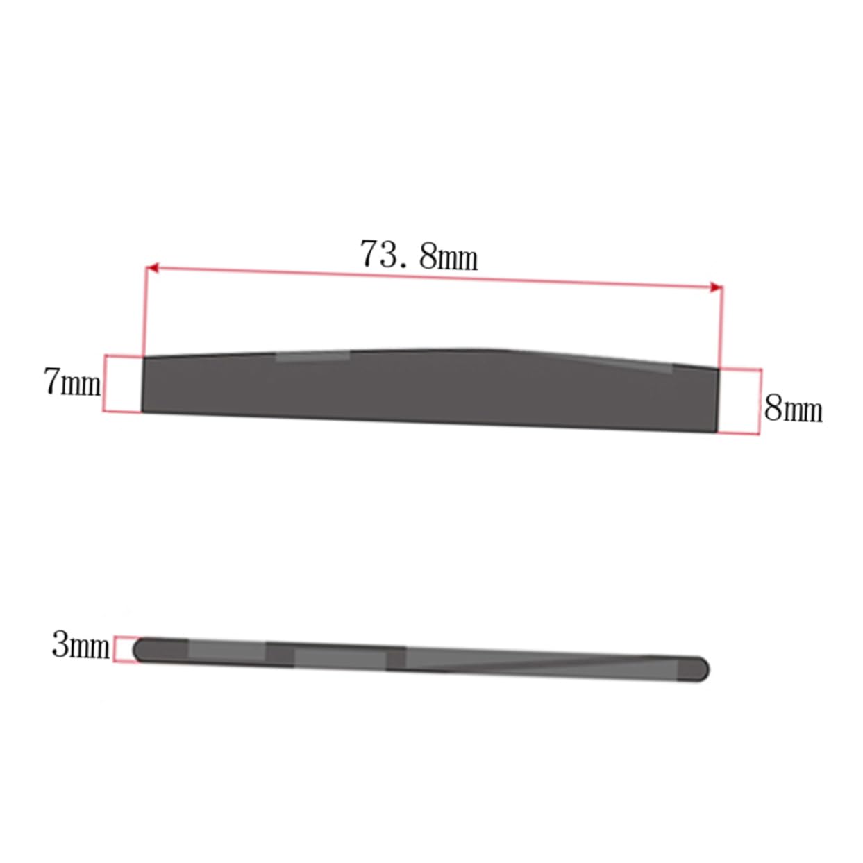 Yardwe 2PCS Plated Brass Guitar Bridge Saddle Guitar Accessories for Enhanced Tone and Clarity