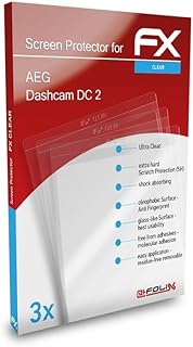 atFoliX Screen Protection Film compatible with AEG Dashcam DC 2 Screen Protector, ultra-clear FX Protective Film (3X)