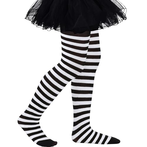 Dxhycc 2 Pairs Girl's Striped Tights Witch Tights Colored Striped Leggings for Halloween Cosplay Party3