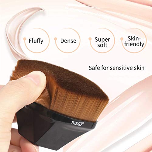 Foundation Brush Makeup Brush with Case, Black - Thumbnail 4