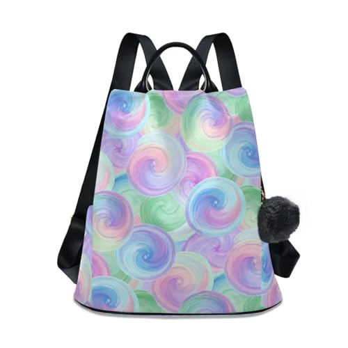 Sac à dos femme aquarelle pastel tendance avec sac de transport multi-poches zippé