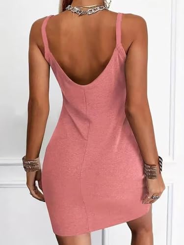 Image of Live Simple Coconut Tree Color Block Pocket Mini Dress Women Summer Beach Sleeveless Strap Tshirt