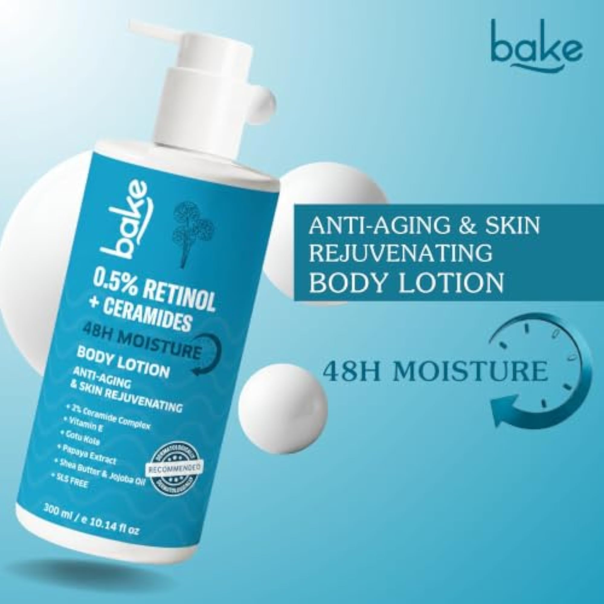 0.5% Retinol + 2% Ceramide Body Lotion for Dry, Aging Skin