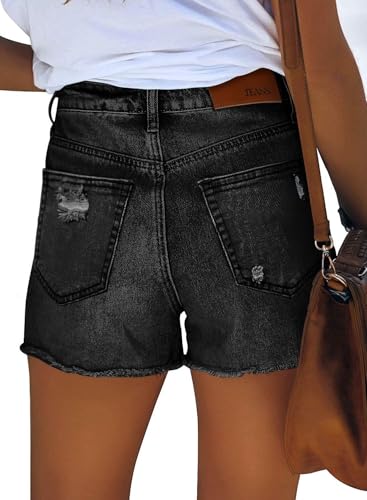 Image of CHICZONE Womens Mid-High Waisted Stretchy Denim Jean Shorts