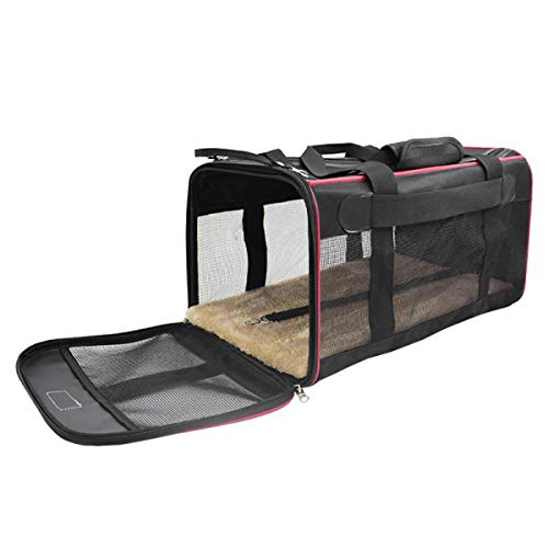 Kit Bolsa Pet para Transporte Vermelha + Mordedor Brinde