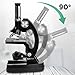 AmScope M30 Series 52-Piece STEM Microscope Kit for Kids - Monocular, Portable Compound Microscope for Kids - Includes Petri Dish, Slides & More - Black